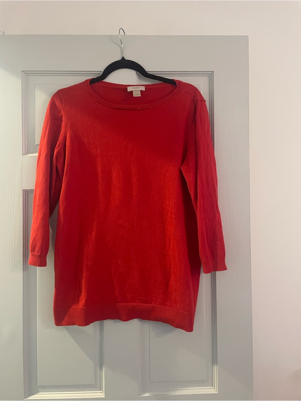 LOFT Red Crewneck Sweater